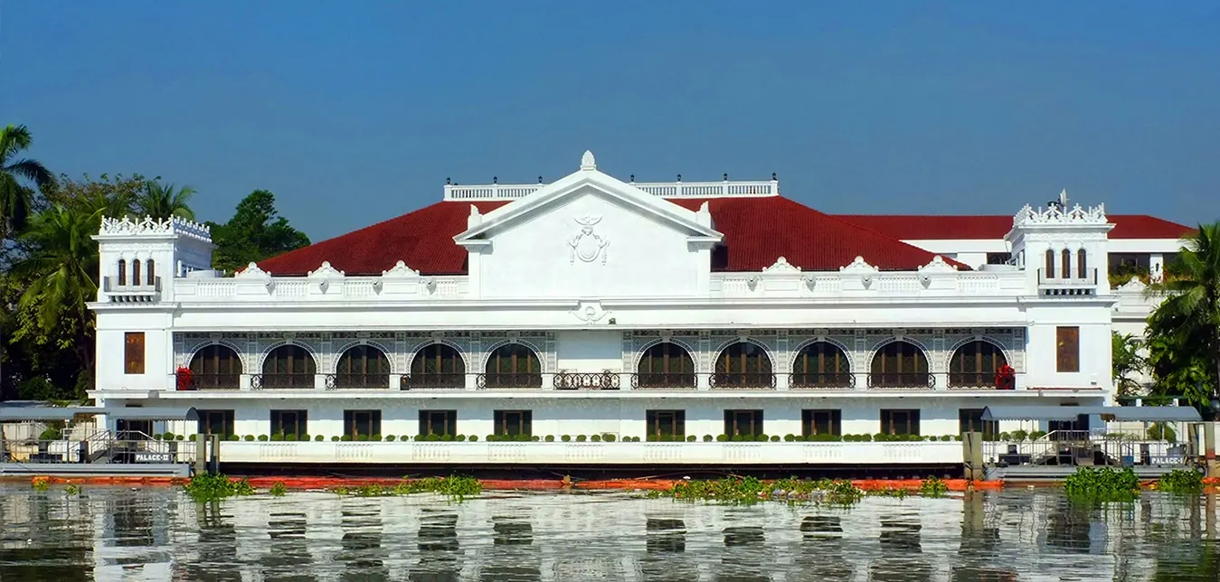 Philippine government architecture beside a river